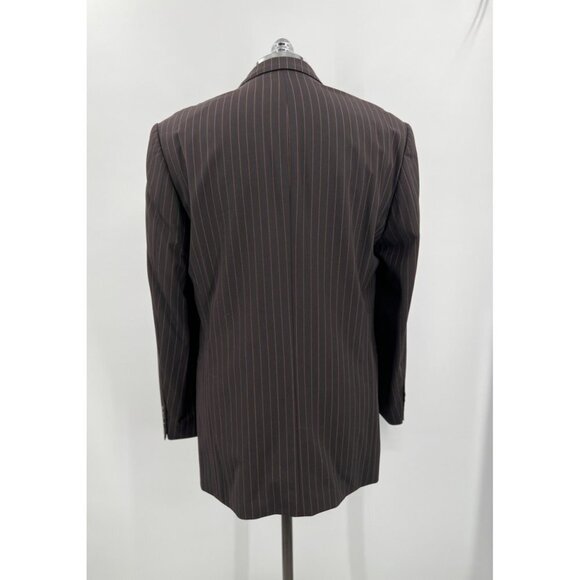 Hugo Boss Mafia 30s Look Pinstripe Brown Blazer Size 42R - Picture 9 of 10